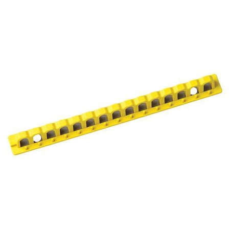 Brady 51258 - Circuit Breaker Lockout Rail, Yellow, Fiberglass Reinforced Nylon, 15 Max. No. of Padlocks