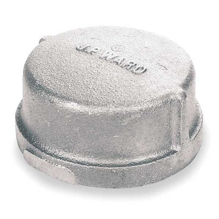 2WJ68 - Malleable Iron Round Cap, 3 in FNPT, Class 150