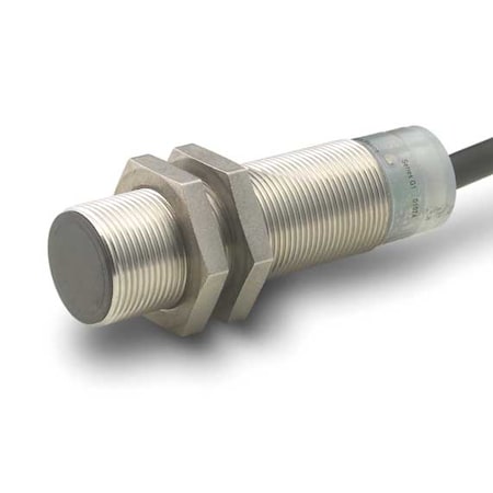 Eaton E57-18LE12-A1 - Cylindrical, Inductive Proximity Sensor, 18 mm Dia., Stainless Steel, 2 m, Bare Wire, 2 Wires, Semi-Shielded