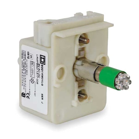 Schneider Electric 9001KM31LG - Lamp Module, 30mm, 6 VAC/VDC, Green, LED