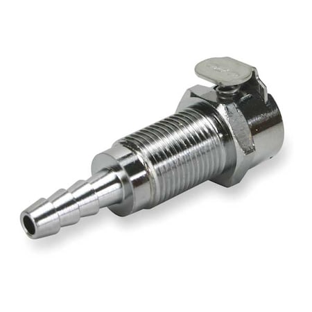 Colder MCD1604 - 1/4" Barb Chrome Plated Brass Panel Mount Coupler