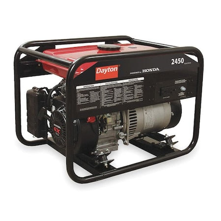 Dayton GEN-3000-1GH0 - Portable Generator, Gasoline, 2,450 W Rated, 4,550 W Surge, Recoil Start, 120 V AC, 20.4 A