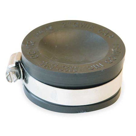 Fernco QC-102 - Round End Cap, PVC, 2 in For Pipe Size