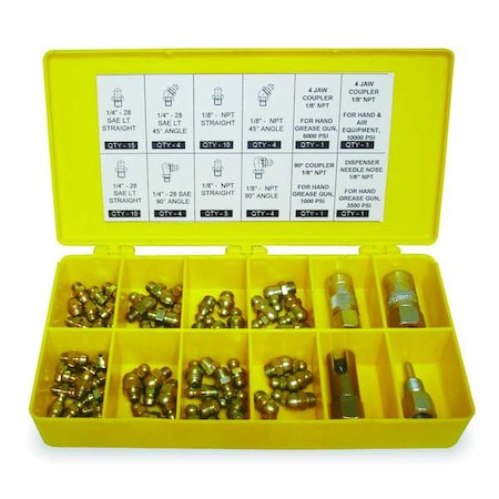 Westward 2CAN7 - Grease Fitting Kit,General All Purpose