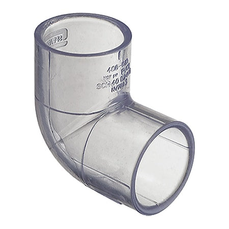 H406005LS - PVC Elbow, 90 Degrees, Solvent x Solvent, 1/2 in Pipe Size