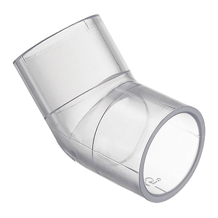 H417005LS - PVC Elbow, 45 Degrees, Solvent x Solvent, 1/2 in Pipe Size