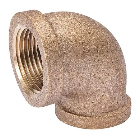 2CFG2 - 90 Degrees Elbow Red Brass 90 Degrees Reducing Elbow, 1 in Female NPT X 3/4 in Female NPT