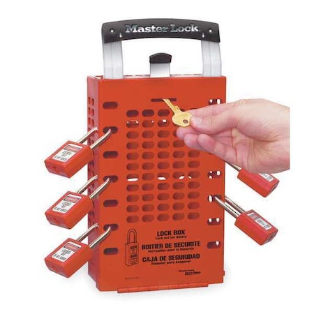 Master Lock 503RED - Group Lockout Box,14 Locks Max,Red