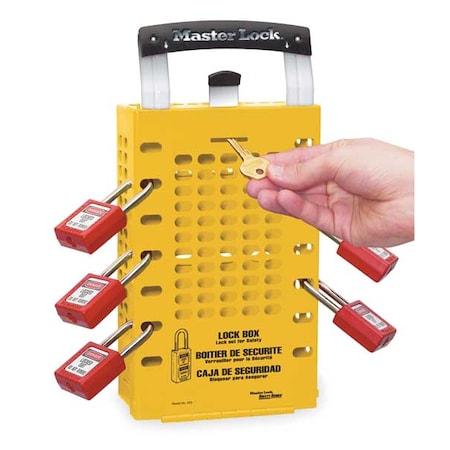 Master Lock 503YLW - Group Lockout Box,14 Locks Max,Yellow