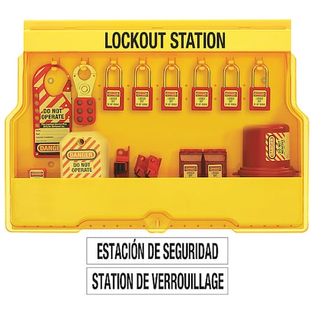 Master Lock S1850E410 - 6-Lock Electrical Focus Lockout Station