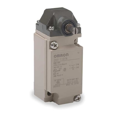 Omron D4A1103N - Heavy Duty Limit Switch, No Lever, Rotary, SPDT, 10 A at 600 V AC, Actuator Location: Side