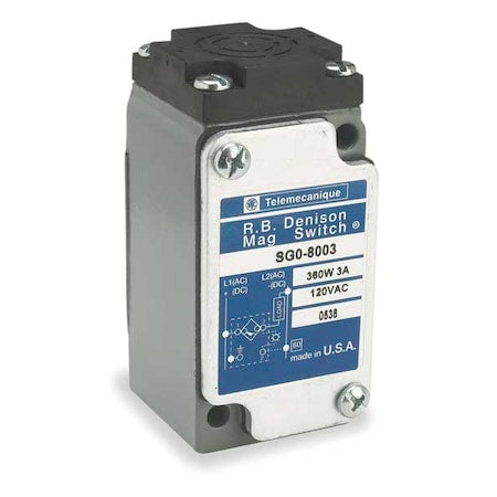 Telemecanique Sensors SG08003 - Magnetic, Rectangular Proximity Sensor, Plastic, 1/2 in NPT, Wires, Unshielded