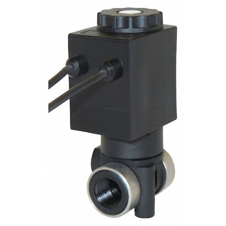 Spartan Scientific 3827-B80-AA82B - Solenoid Valve, 2-Way, 2-Position, Normally Closed, 1/8 in Pipe Size, 12 V DC, Direct Acting, Buna N