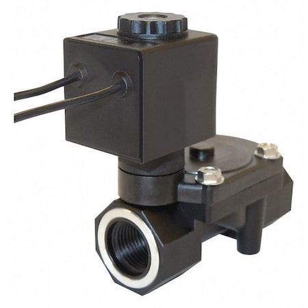 Spartan Scientific 3585-020-9232B - Solenoid Valve, 2-Way, 2-Position, Normally Closed, 1/2 in Pipe Size, 12 VDC, Remote Pilot, Buna N