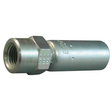 Kurt FP-04-04 - Crimp Fitting,Straight,1/4" ID,FNPT