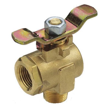 XV590P-8 - 1/2" FNPT x MNPT Brass Ball Valve Angle