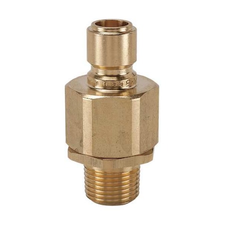 Snap-Tite BVEAN6-6M - Hydraulic Quick Connect Hose Coupling, Brass Body, Ball Lock, 3/8"-18 Thread Size, EA Series