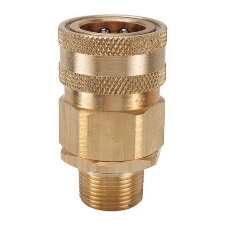 Snap-Tite BVHC12-12M - Hydraulic Quick Connect Hose Coupling, Brass Body, Sleeve Lock, 3/4"-14 Thread Size, H Series