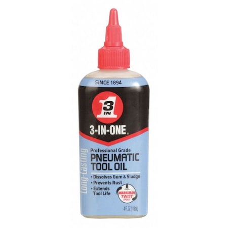 3-In-One 120046 - Lubricant, 4 oz, Bottle, Mineral Oil Base, 320 Degrees F Max Op Temp, Amber
