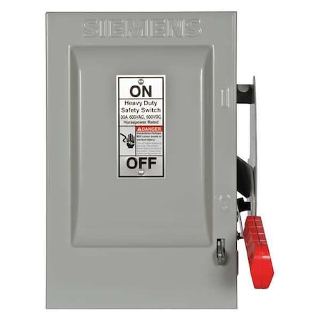 Siemens HNF261 - Nonfusible, Safety Switch, Heavy Duty, 600 V, 2 PST