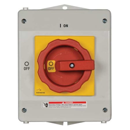 Siemens 3LD25650TB530US2 - Nonfusible, Safety Switch, Heavy Duty, 600 V, 3 PST