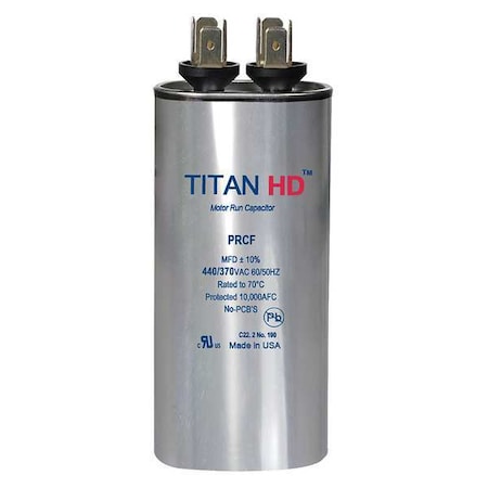 Titan Hd PRCF12.5A - Motor Run Capacitor,12.5 MFD,440 V,Round