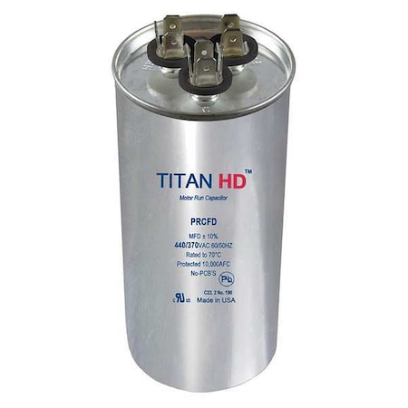 Titan Hd PRCFD5575A - Motor Dual Run Cap,55/7.5 MFD,440 V,Round