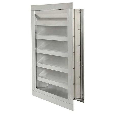 Dayton 20UA49 - Intake Louver,Fixed, Drainable,42 H x 30 W