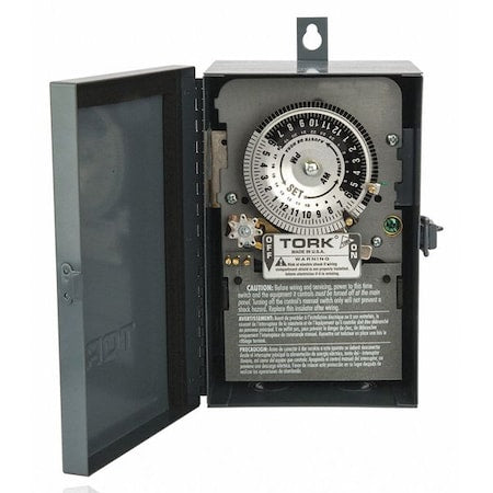 Nsi Tork 7300 - Electromechanical Timer,24 hr,3 PST,Metal