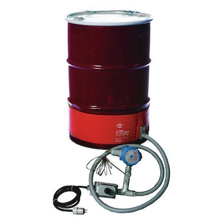 Briskheat DHCX151300T3 - Drum Heater,Hazardous-Area Rated,T3,55 Gallon,120 VAC,1300 W,70"L x 8"W