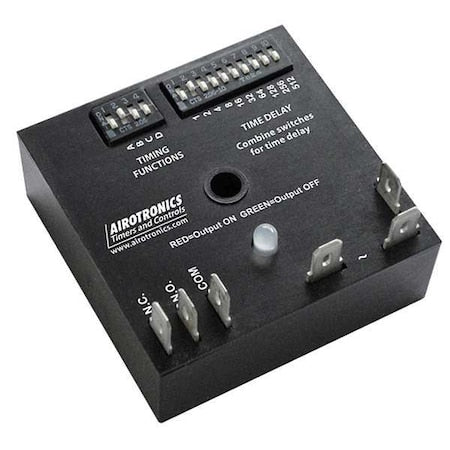 Airotronics MC7003631H - Multifunction Time Delay Relay, Square, 5 Functions 12 V DC, SPDT