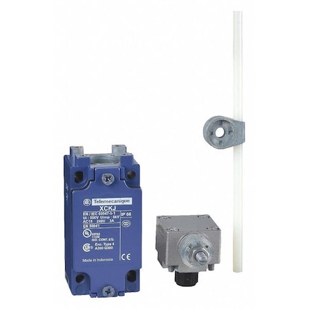 Telemecanique Sensors XCKJ10559H7 - Heavy Duty Limit Switch, Adjustable Rod, Rotary, 1 NC/1 NO, 10 A at 240 V AC, Actuator Location: Side