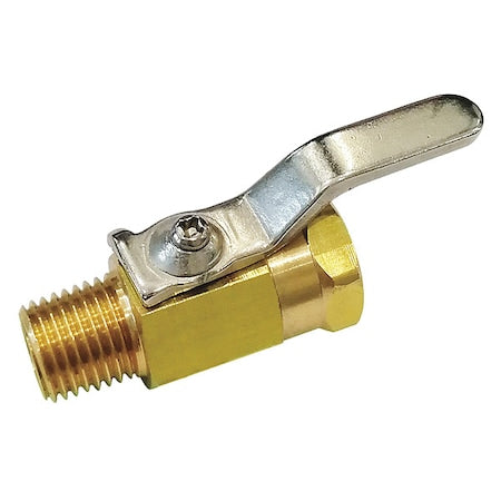 G-MMFP-18 - 1/8" FNPT x MNPT Brass Mini Ball Valve Inline