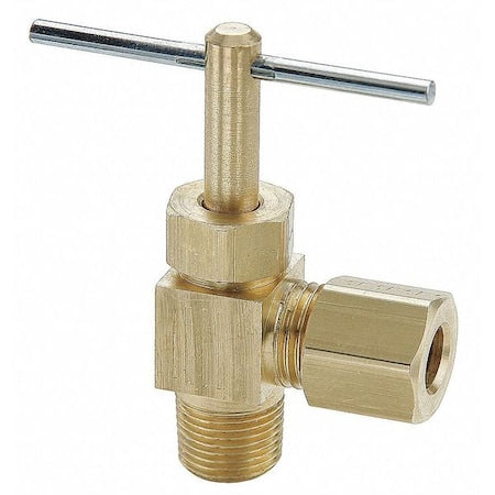Parker NV104C-6-4 - Needle Valve,Angled,3/8 In.,Compression