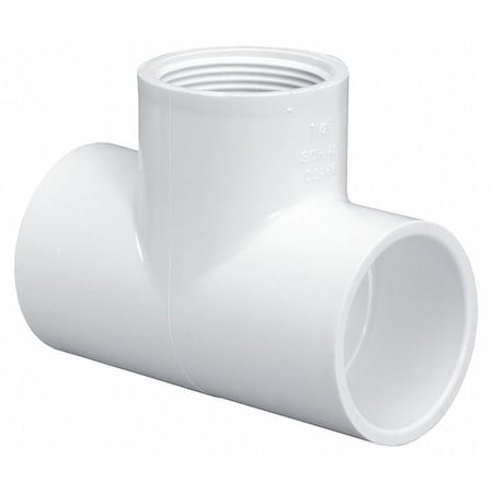 402007 - PVC Tee, Socket x Socket x FNPT, 3/4 in Pipe Size