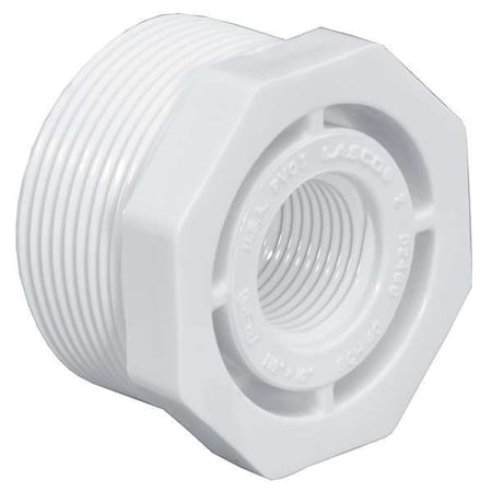 439209 - PVC Reducing Bushing, MNPT x FNPT, 1 1/2 in x 1/2 in Pipe Size