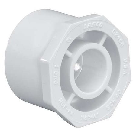 437167 - PVC Reducing Bushing, Spigot x Socket, 1 1/4 in x 3/4 in Pipe Size