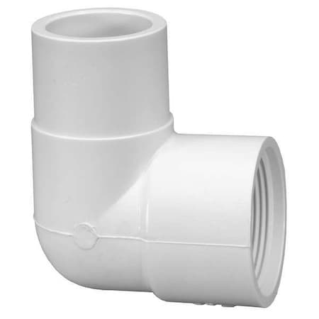 N/A 411005 - PVC Street Elbow, 90 Degrees, Spigot x FNPT, 1/2 in Pipe Size