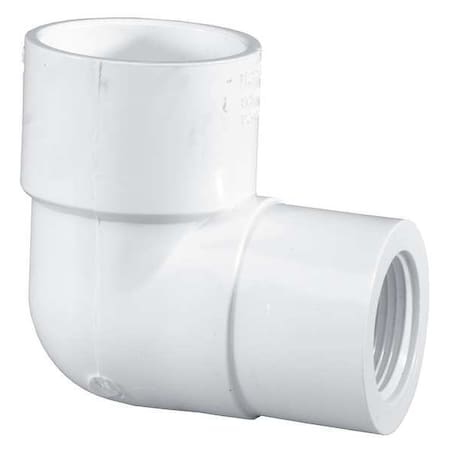 407130 - PVC Reducing Elbow, Socket x FNPT, 1 in x 1/2 in Pipe Size