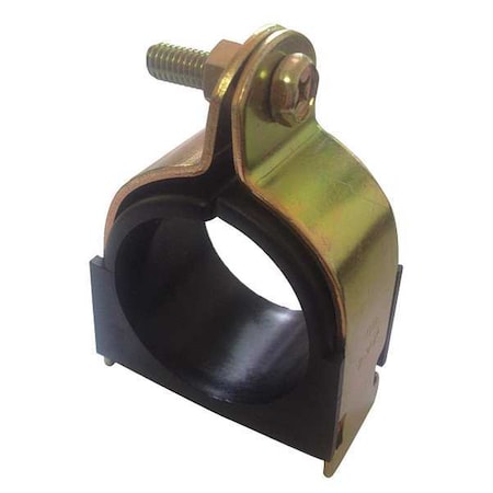 22FP77 - Cushioned Clamp,2 In,Galv Gold Steel