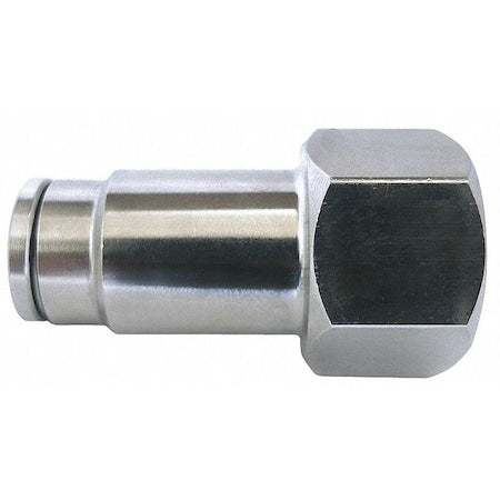 22FR73 - Push-Fit Adapter Fitting, 1/4 in Tube Size, Brass, Silver