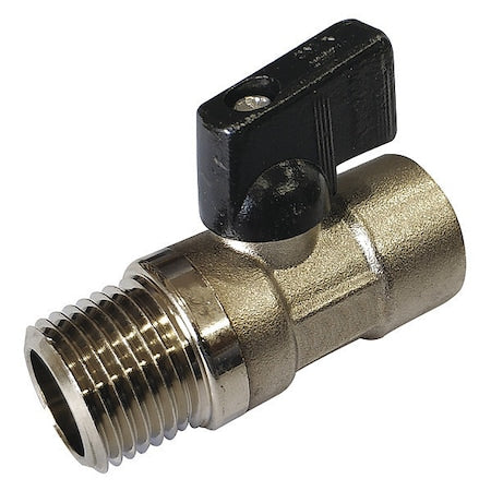 G-MVSP-38M - 3/8" FNPT x MNPT Brass Mini Ball Valve Inline