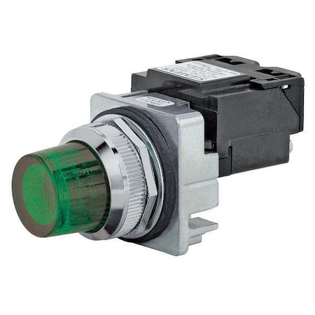 Siemens 52PL5H3XB - Pilot Light, LED, Transformer, Grn, 240 VAC