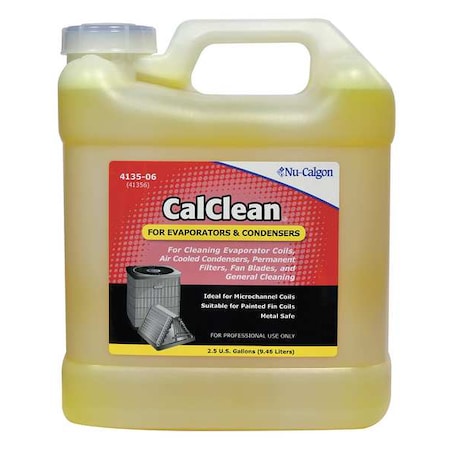 Nu-Calgon 4135-06 - Coil Cleaner, 2.5 gal, Jug, Yellow