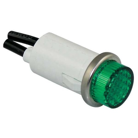 Dayton 22NY56 - Raised Panel Light, Green, 240 V AC/DC