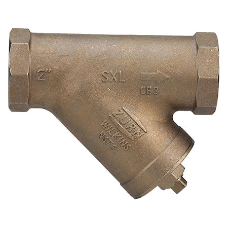 Wilkins 2-SXL - Y Strainer, 2" Pipe, FNPT x FNPT, Lead Free Bronze, 300 psi WOG