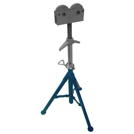 Westward 22XP99 - Roller Head Pipe Stand,Adj,1/8 to 12 in