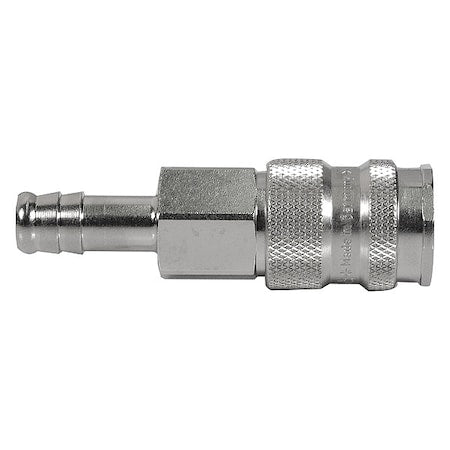 Parker 23KATF09MPN - Quick Connect Socket, Industrial Interchange, 1/4 in Body, 3/8 in Hose Barb, Brass, Valved