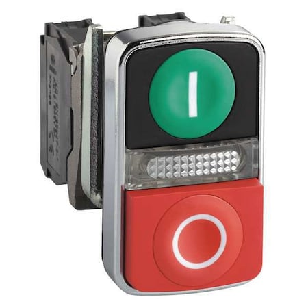 Schneider Electric XB4BW73731B5 - Push Button Operator, Flush, Momentary / Momentary Action, Not Applicable Release, Illuminated