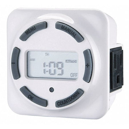 Dayton 23YU32 - Timer,Digital,1 Min.,7 Days